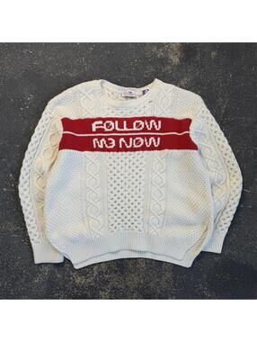 RED Valentino "Follow Me Now" cable-knit sweater